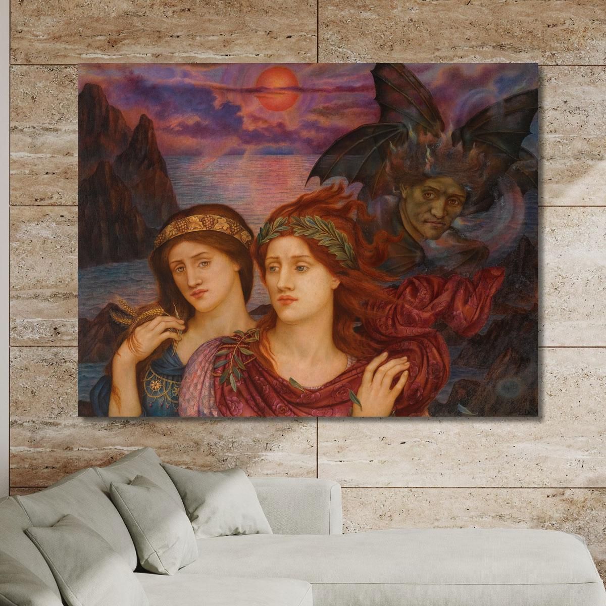 The Vision Evelyn De Morgan emg55 canvas print 