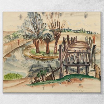 Flatford Bridge Frances Hodgkins fhd12 canvas print 