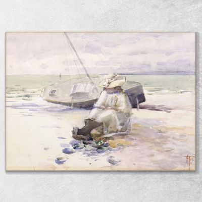 Girl On The Beach Frances Hodgkins fhd13 canvas print 