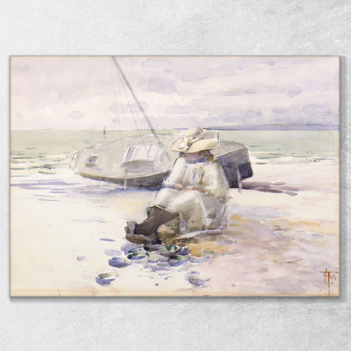 Girl On The Beach Frances Hodgkins fhd13 canvas print 