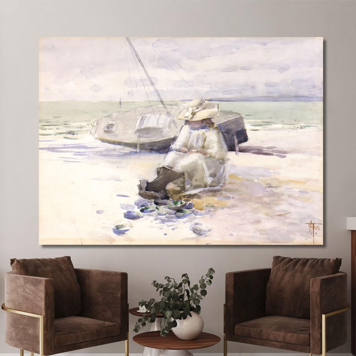 Girl On The Beach Frances Hodgkins fhd13 canvas print 