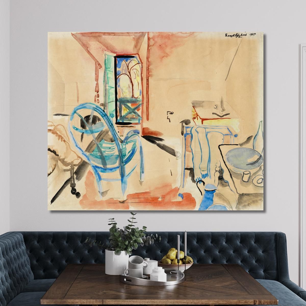 Interior Scene Frances Hodgkins fhd16 canvas print 