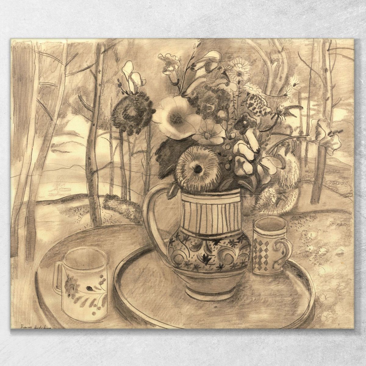 Jug Of Flowers Frances Hodgkins fhd17 canvas print 