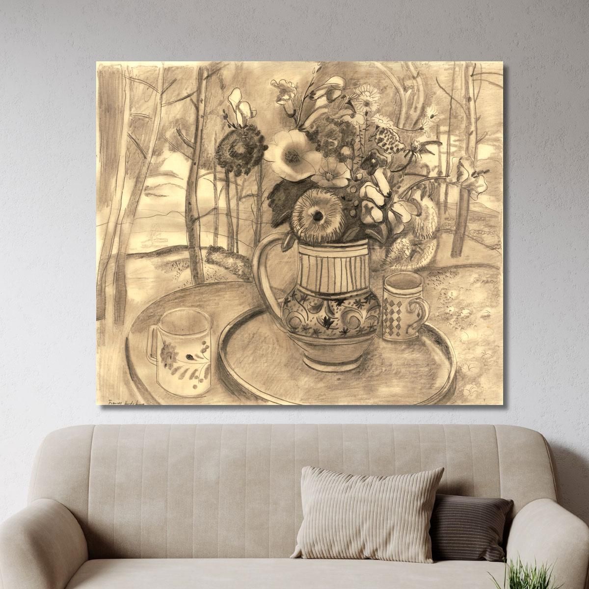 Jug Of Flowers Frances Hodgkins fhd17 canvas print 