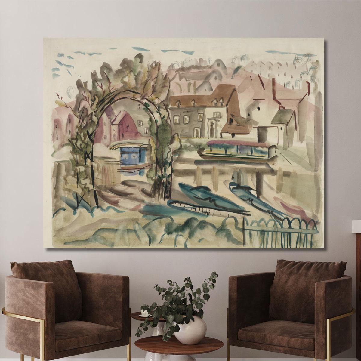 On The River Severn Frances Hodgkins fhd20 canvas print 