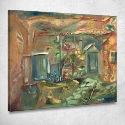 Purbeck Courtyard Early Afternoon Frances Hodgkins fhd24 canvas print 