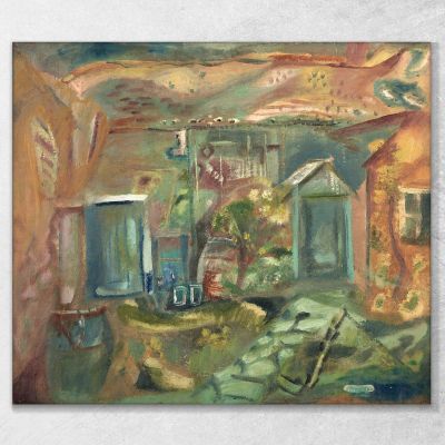 Purbeck Courtyard Early Afternoon Frances Hodgkins fhd24 canvas print 