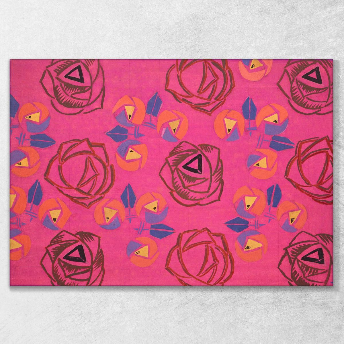 Untitled Textile Design No V Frances Hodgkins fhd54 canvas print 