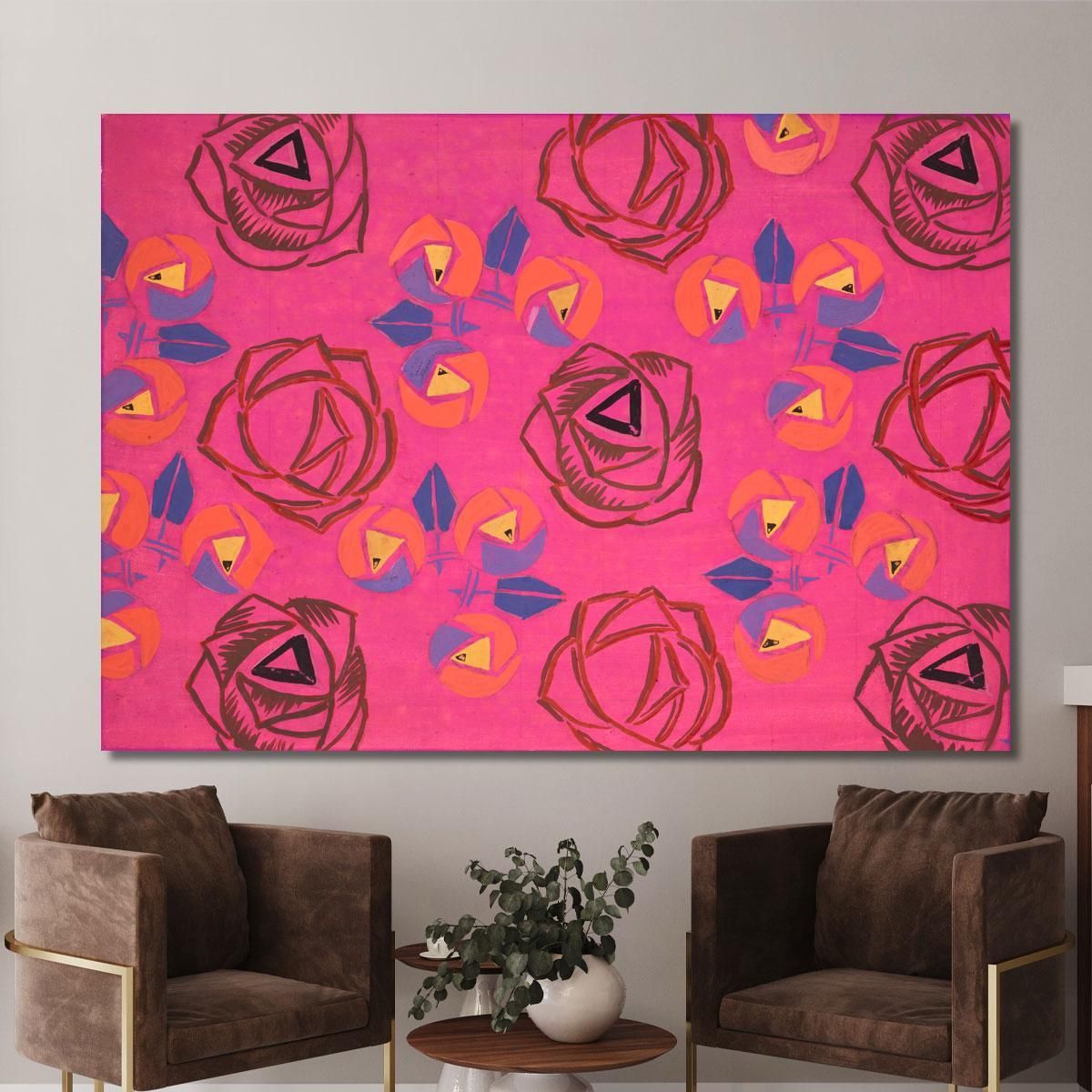 Untitled Textile Design No V Frances Hodgkins fhd54 canvas print 