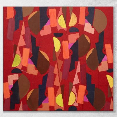 Untitled Textile Design No Vi Frances Hodgkins fhd55 canvas print 