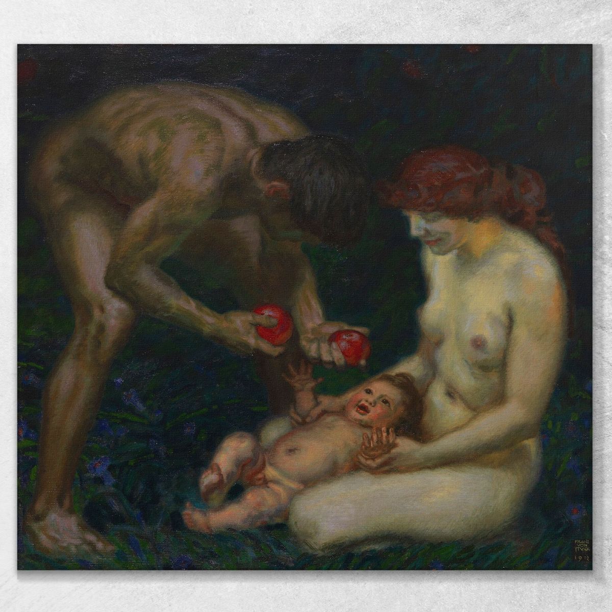 Adam And Eve The Family Franz von Stuck fvs3 canvas print 