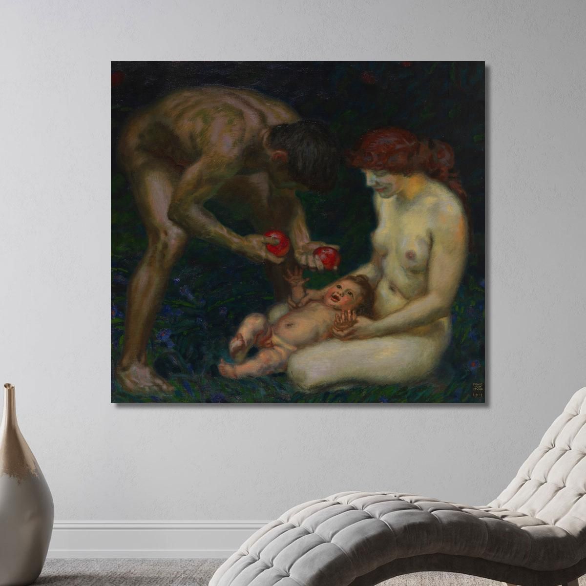 Adam And Eve The Family Franz von Stuck fvs3 canvas print 