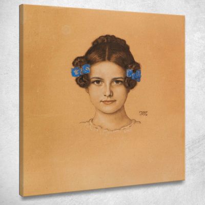 Portrait Of Daughter Mary 2 Franz von Stuck fvs9 canvas print 