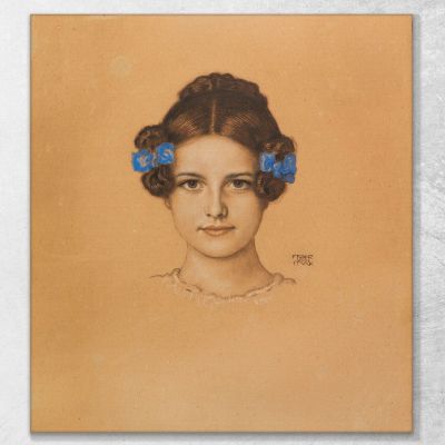 Portrait Of Daughter Mary 2 Franz von Stuck fvs9 canvas print 