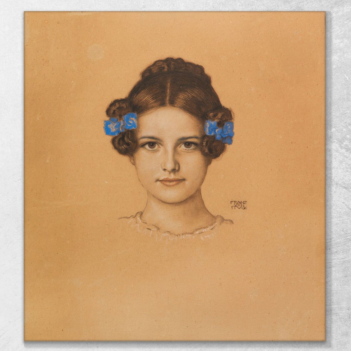 Portrait Of Daughter Mary 2 Franz von Stuck fvs9 canvas print 