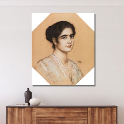 Portrait Of Daughter Mary Franz von Stuck fvs12 canvas print 