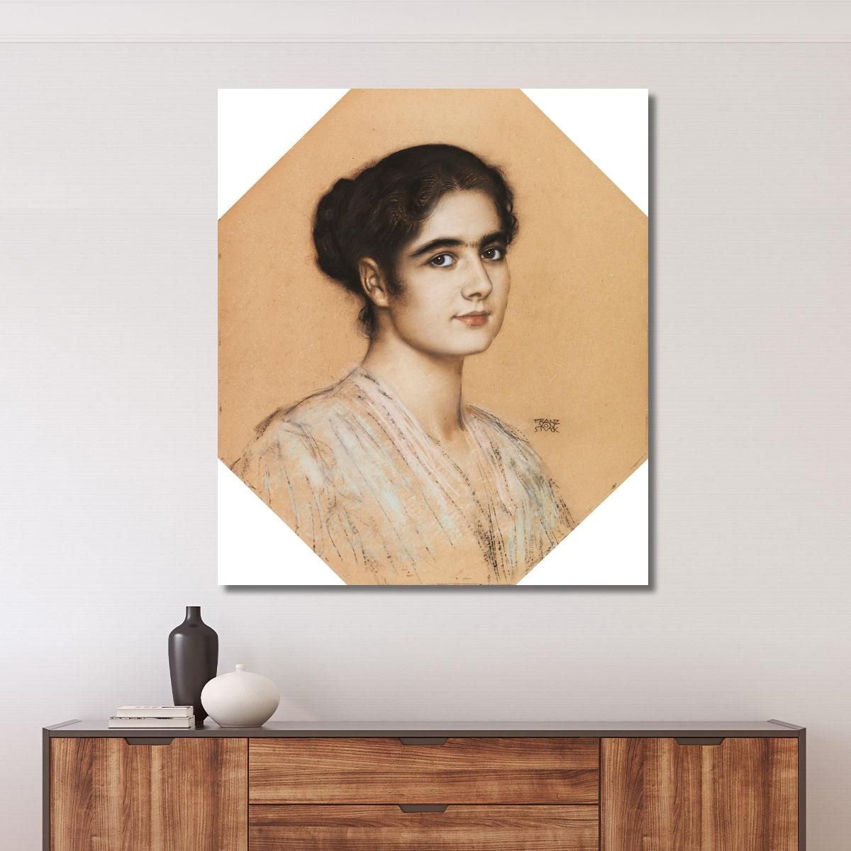 Portrait Of Daughter Mary Franz von Stuck fvs12 canvas print 