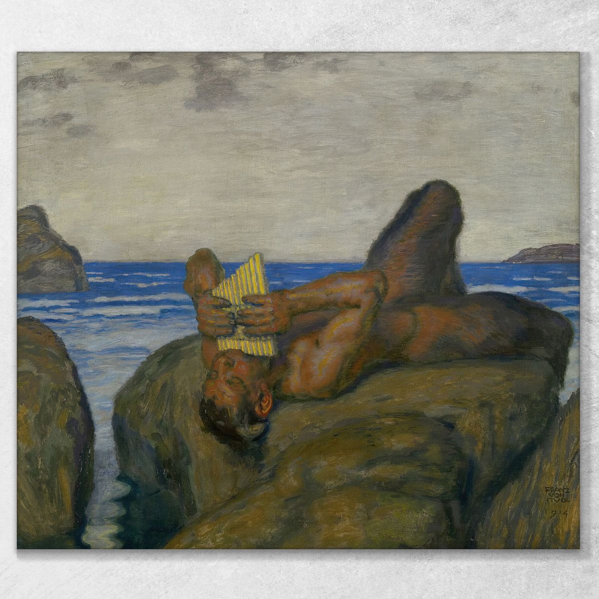 Blowing Faun Franz von Stuck fvs14 canvas print 