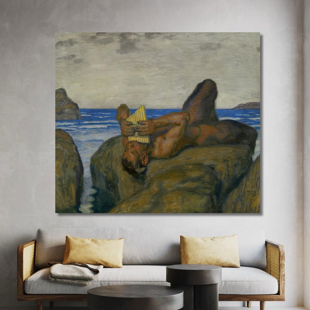 Blowing Faun Franz von Stuck fvs14 canvas print 