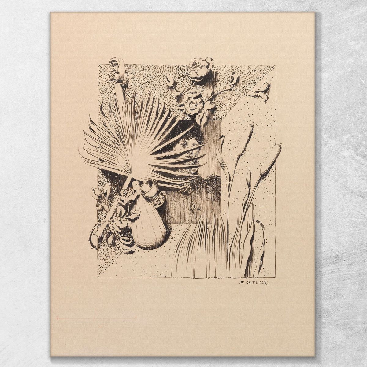 Design For A Picture Frame Franz von Stuck fvs28 canvas print 