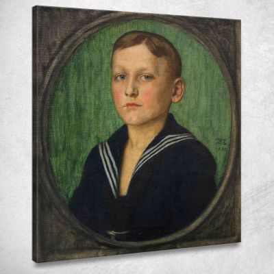 Portrait Of A Boy By Heinrich Butzer Franz von Stuck fvs46 canvas print 
