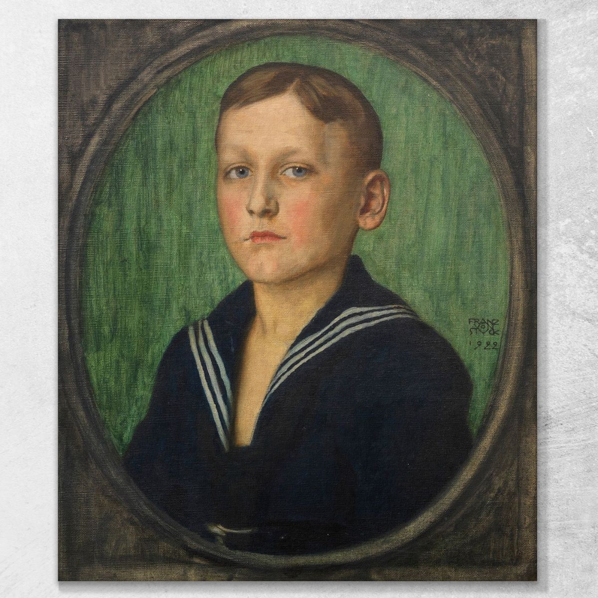Portrait Of A Boy By Heinrich Butzer Franz von Stuck fvs46 canvas print 