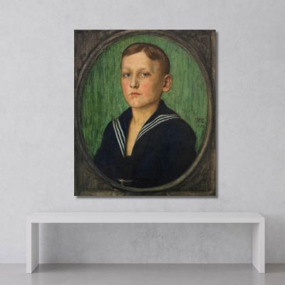 Portrait Of A Boy By Heinrich Butzer Franz von Stuck fvs46 canvas print 