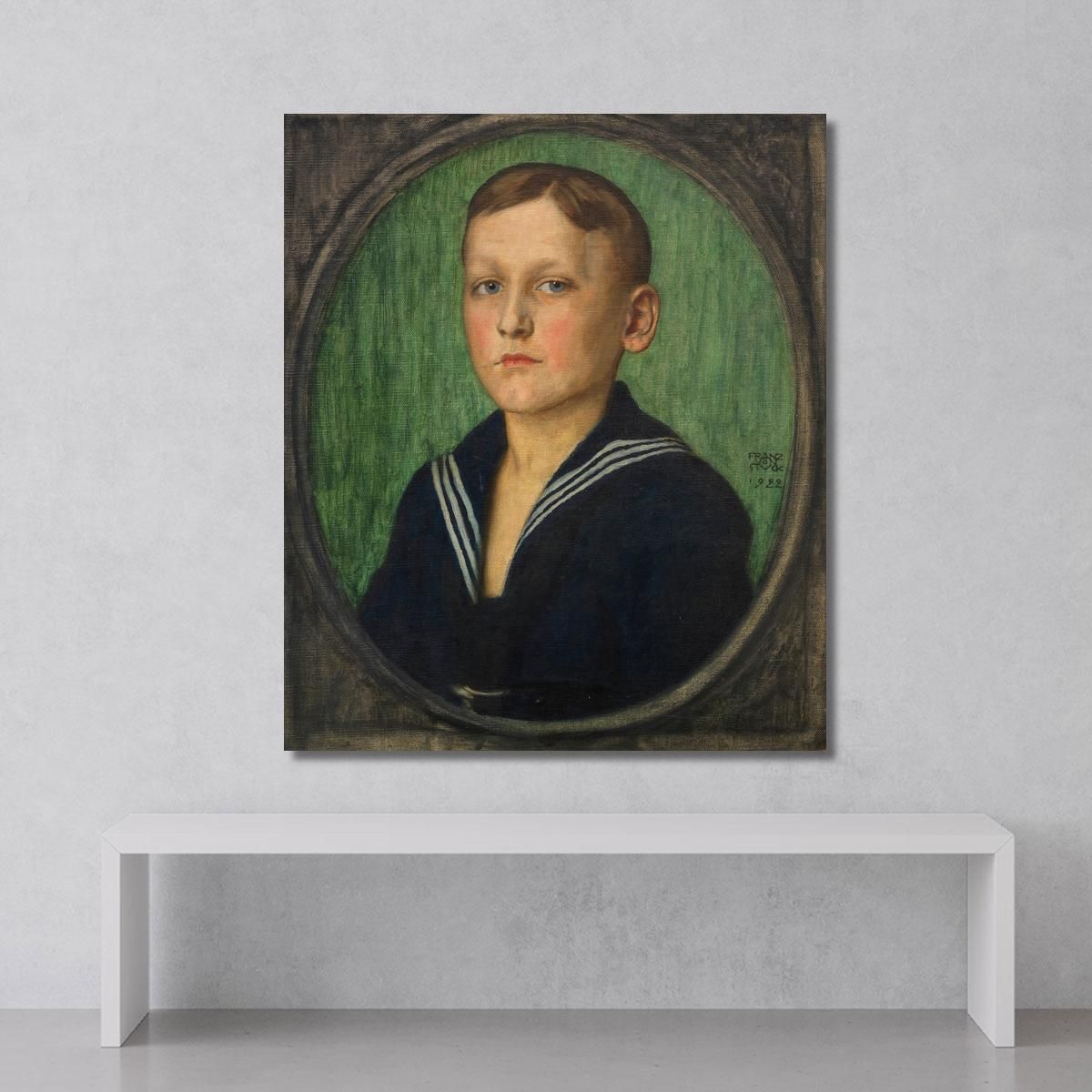 Portrait Of A Boy By Heinrich Butzer Franz von Stuck fvs46 canvas print 