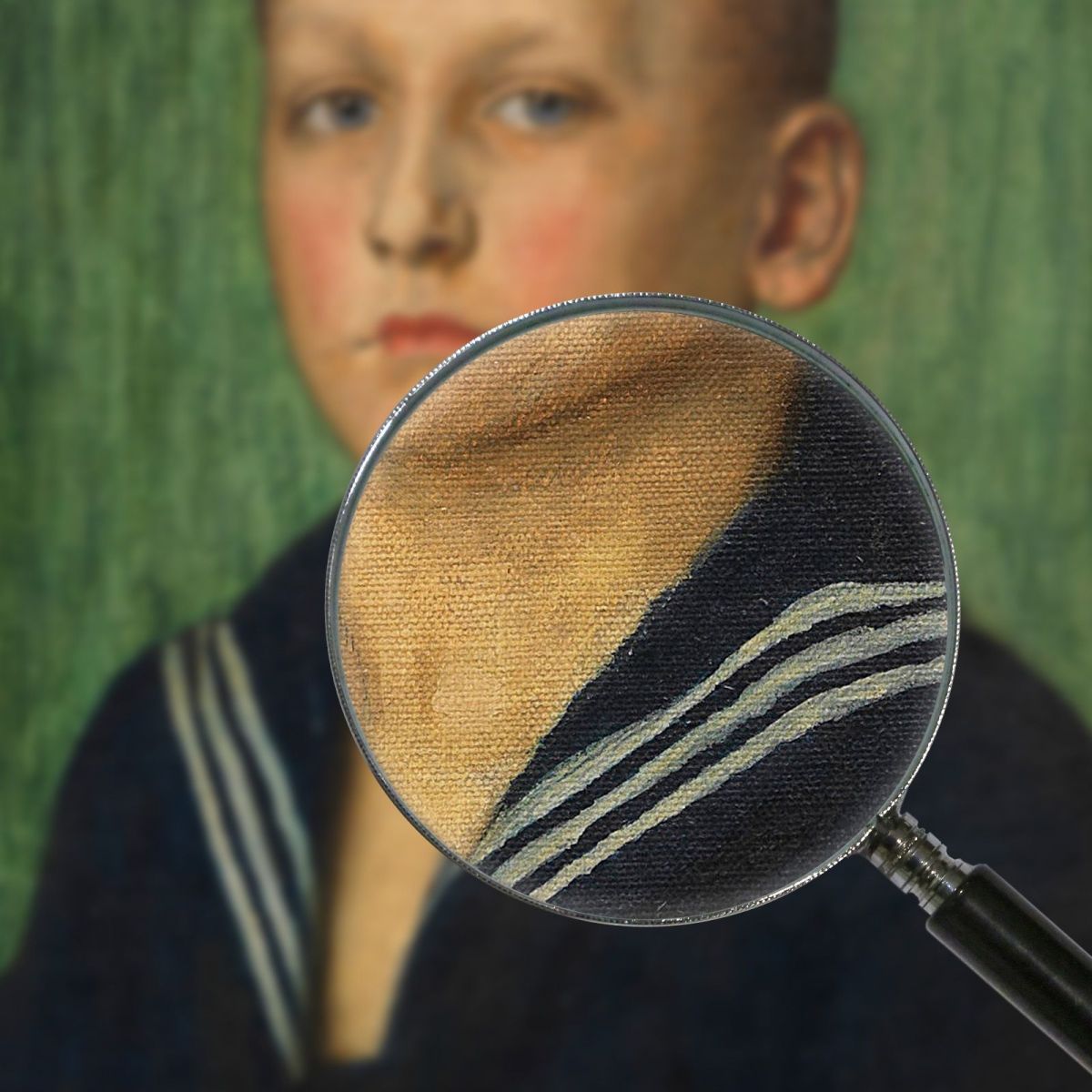 Portrait Of A Boy By Heinrich Butzer Franz von Stuck fvs46 canvas print