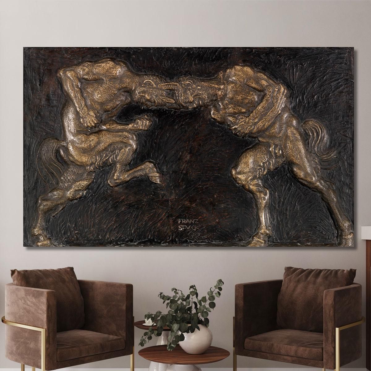 Fighting Fauns Franz von Stuck fvs47 canvas print 