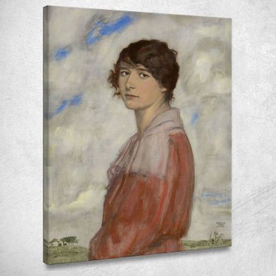 Lady In Red Franz von Stuck fvs48 canvas print 