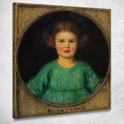 Portrait Of A Girl Anna-Lore Butzer Franz von Stuck fvs58 canvas print 