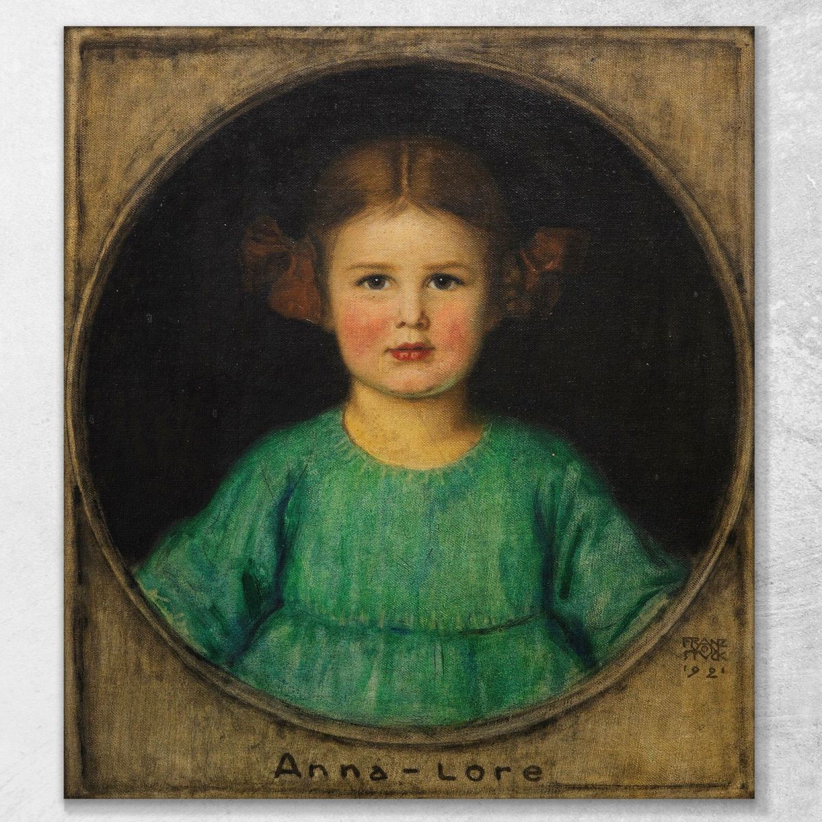 Portrait Of A Girl Anna-Lore Butzer Franz von Stuck fvs58 canvas print 