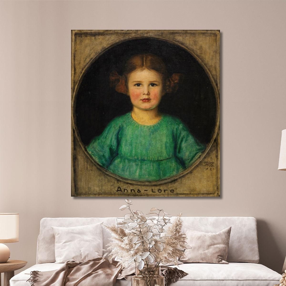 Portrait Of A Girl Anna-Lore Butzer Franz von Stuck fvs58 canvas print 