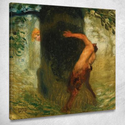 Neckerei The Tease Franz von Stuck fvs59 canvas print 