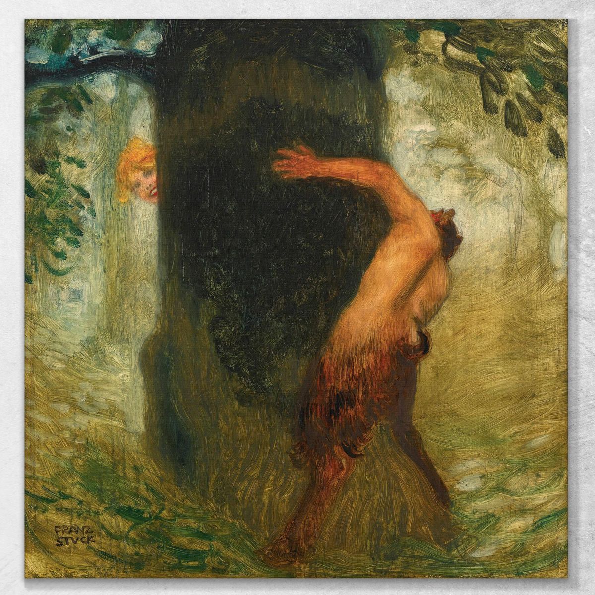 Neckerei The Tease Franz von Stuck fvs59 canvas print 