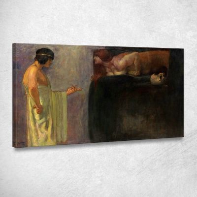 Oedipus Solves The Mystery Of The Sphinx Franz von Stuck fvs61 canvas print 