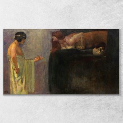 Oedipus Solves The Mystery Of The Sphinx Franz von Stuck fvs61 canvas print 