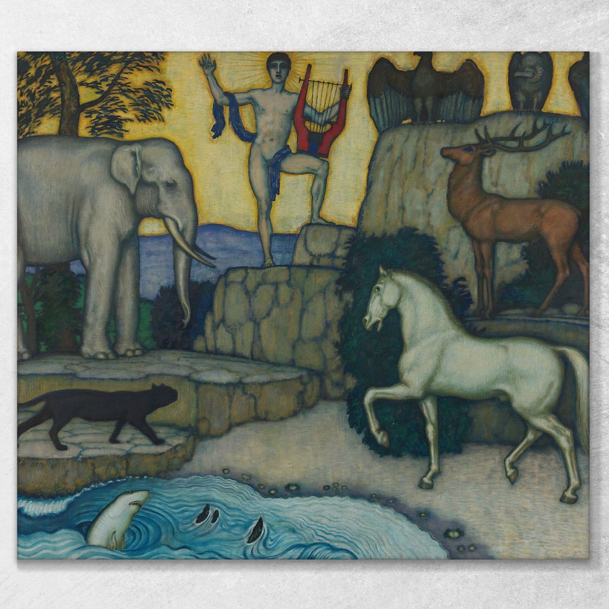 Orpheus And The Animals Franz von Stuck fvs65 canvas print 