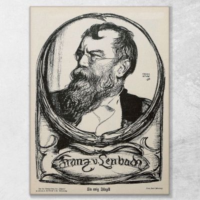 Portrait Of Franz Von Lenbach Franz von Stuck fvs69 canvas print 