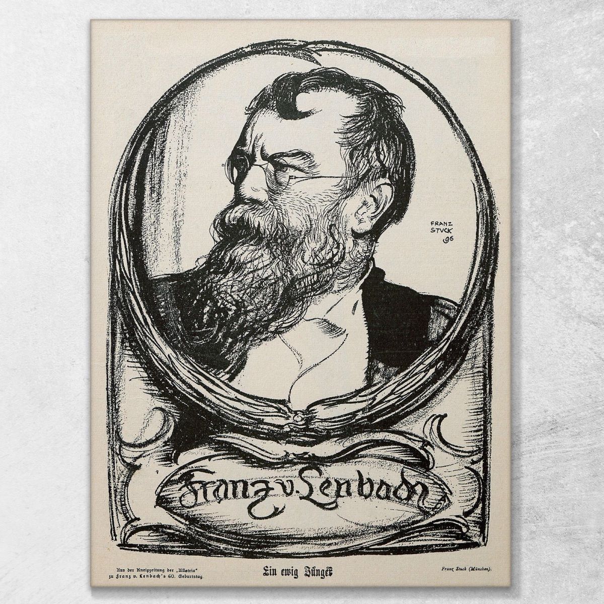 Portrait Of Franz Von Lenbach Franz von Stuck fvs69 canvas print 
