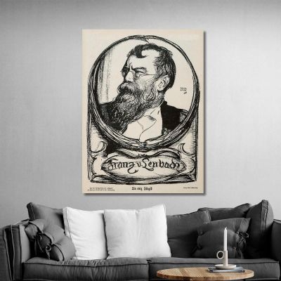 Portrait Of Franz Von Lenbach Franz von Stuck fvs69 canvas print 
