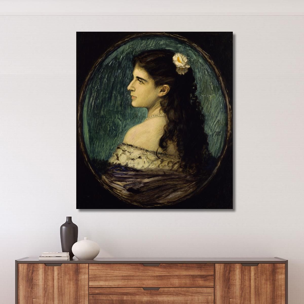 Portrait Of Marianne Pearl Franz von Stuck fvs70 canvas print 
