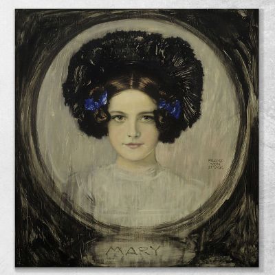 Portrait Of The Artist S Daughter Mary Franz von Stuck fvs71 canvas print 