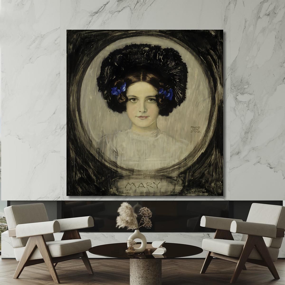 Portrait Of The Artist S Daughter Mary Franz von Stuck fvs71 canvas print 