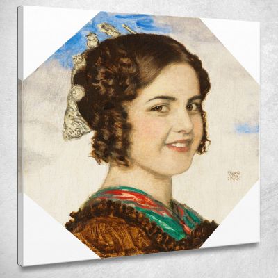 Portrait Of Daughter Mary Franz von Stuck fvs73 canvas print 