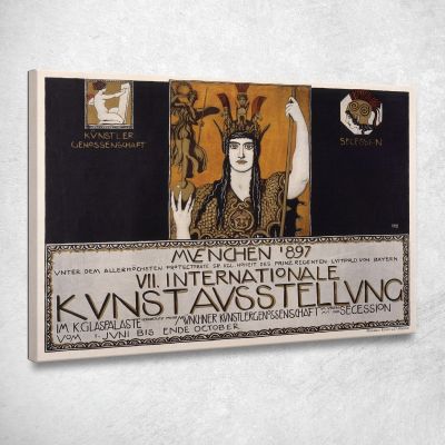 Seventh International Art Exhibition Munich 1897 Franz von Stuck fvs87 canvas print 