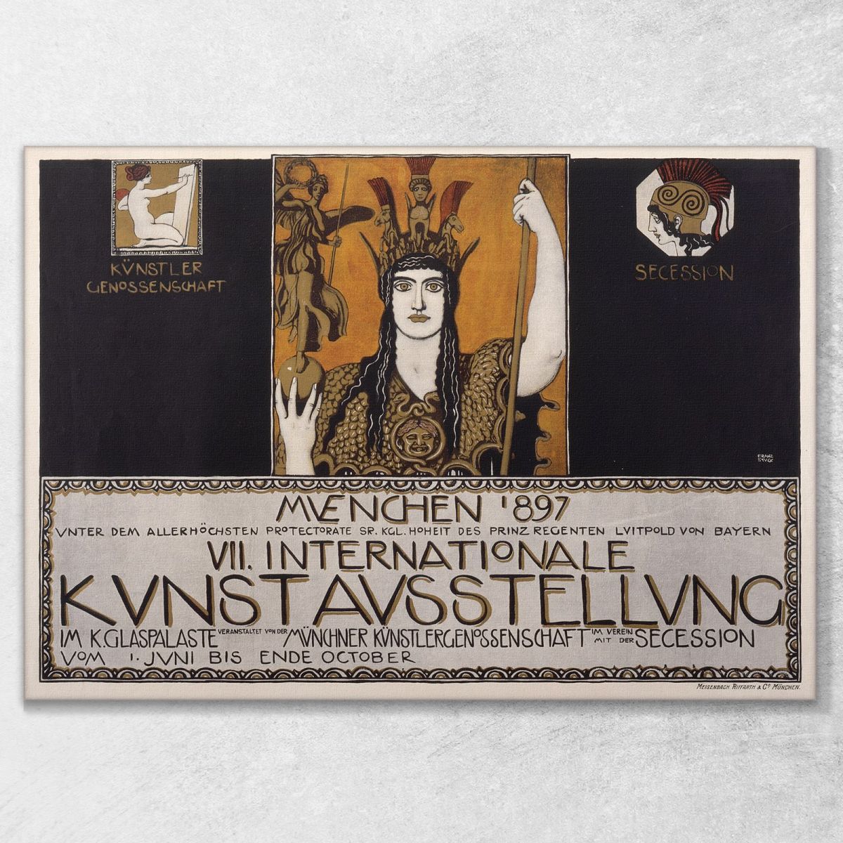 Seventh International Art Exhibition Munich 1897 Franz von Stuck fvs87 canvas print 