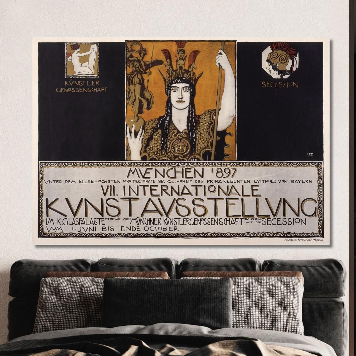 Seventh International Art Exhibition Munich 1897 Franz von Stuck fvs87 canvas print 