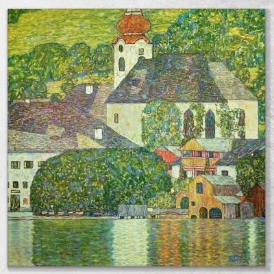 Unterach Church On Attersee Gustav Klimt kg11 canvas print 